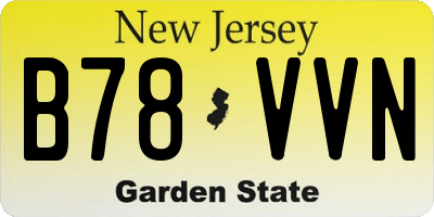 NJ license plate B78VVN
