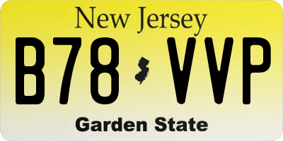 NJ license plate B78VVP