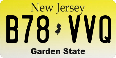 NJ license plate B78VVQ