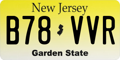 NJ license plate B78VVR