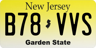 NJ license plate B78VVS