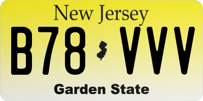 NJ license plate B78VVV