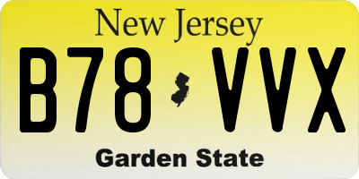 NJ license plate B78VVX