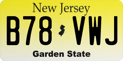 NJ license plate B78VWJ