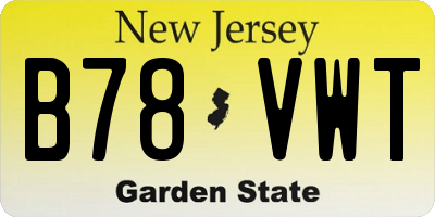 NJ license plate B78VWT