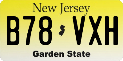 NJ license plate B78VXH