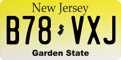 NJ license plate B78VXJ