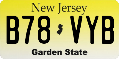 NJ license plate B78VYB