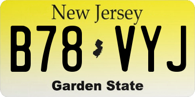 NJ license plate B78VYJ