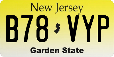 NJ license plate B78VYP