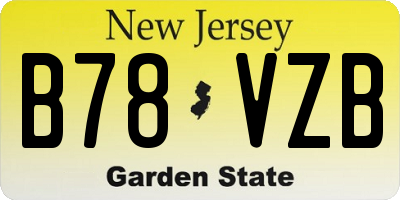 NJ license plate B78VZB
