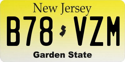 NJ license plate B78VZM