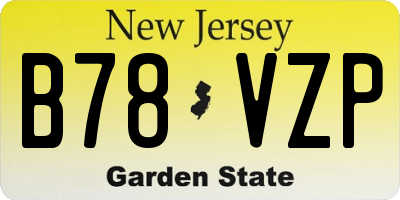 NJ license plate B78VZP
