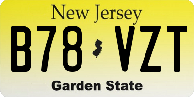 NJ license plate B78VZT