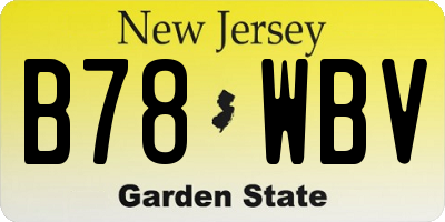 NJ license plate B78WBV