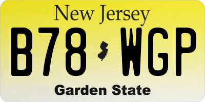 NJ license plate B78WGP