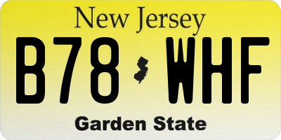 NJ license plate B78WHF