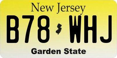 NJ license plate B78WHJ