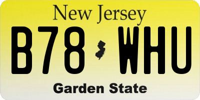 NJ license plate B78WHU