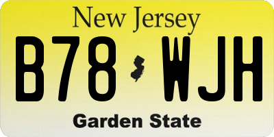NJ license plate B78WJH