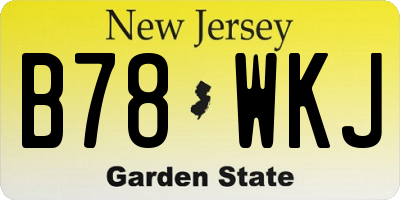 NJ license plate B78WKJ
