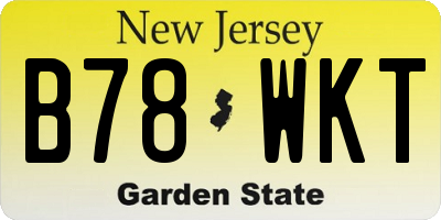 NJ license plate B78WKT