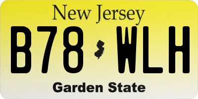 NJ license plate B78WLH