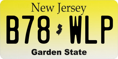 NJ license plate B78WLP