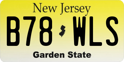 NJ license plate B78WLS