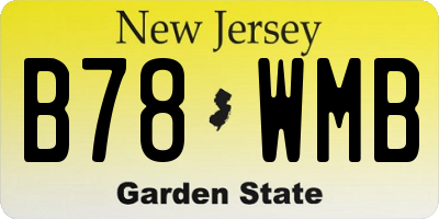 NJ license plate B78WMB