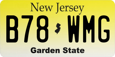 NJ license plate B78WMG
