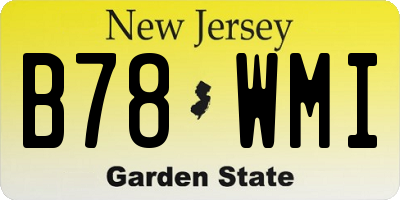NJ license plate B78WMI