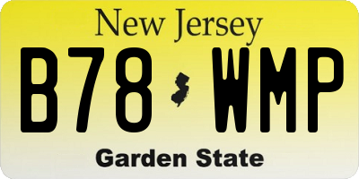 NJ license plate B78WMP