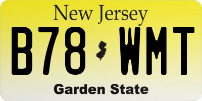 NJ license plate B78WMT