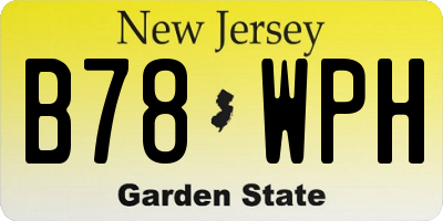 NJ license plate B78WPH
