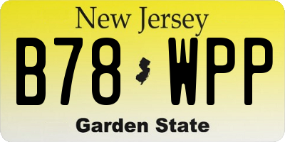 NJ license plate B78WPP
