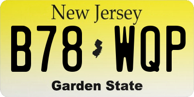 NJ license plate B78WQP