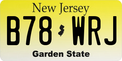 NJ license plate B78WRJ
