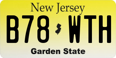 NJ license plate B78WTH
