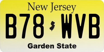 NJ license plate B78WVB