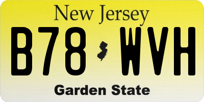 NJ license plate B78WVH