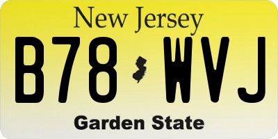 NJ license plate B78WVJ