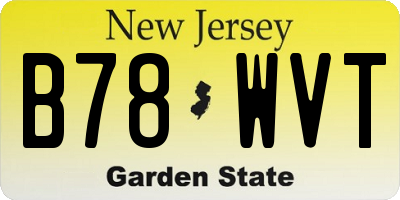 NJ license plate B78WVT