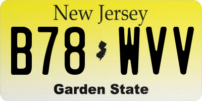 NJ license plate B78WVV