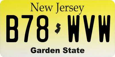 NJ license plate B78WVW
