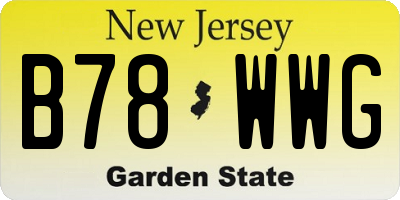 NJ license plate B78WWG
