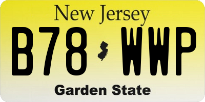 NJ license plate B78WWP