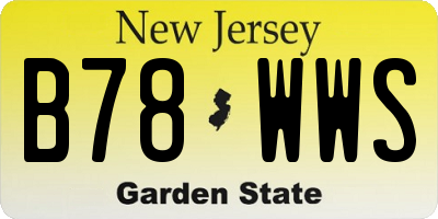 NJ license plate B78WWS