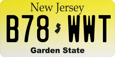 NJ license plate B78WWT