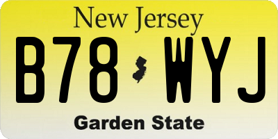 NJ license plate B78WYJ